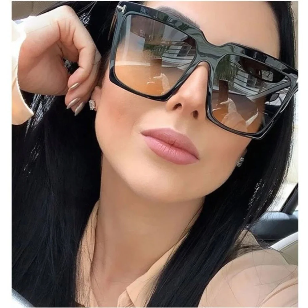Oversized Square Sunglasses Women Fashion Designer Shades Betty Style‎ Gafas New